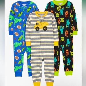 Simple Joys by Carter's baby-boys 3-pack Snug Fit Footless Cotton Pajamas.
